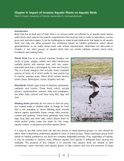 Chapter 4: Impact of Invasive Aquatic Plants on Aquatic Birds