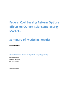 Federal Coal Leasing Reform Options: Effects on CO2 Emissions