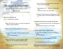 Jesus Fully Satisfies Us! - Grace Upon Grace Foundation
