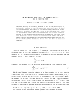 Minimizing the sum of projections of a finite set