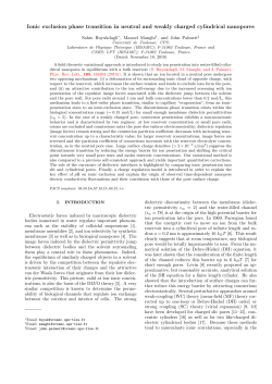 Ionic exclusion phase transition in neutral and weakly charged