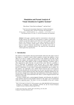 Simulation and Formal Analysis of Visual Attention in Cognitive