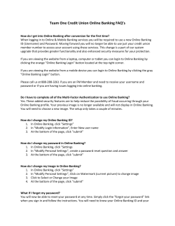 Team One Credit Union Online Banking FAQ`s