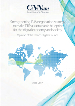 Strengthening EU`s negotiation strategy to make TTIP a sustainable