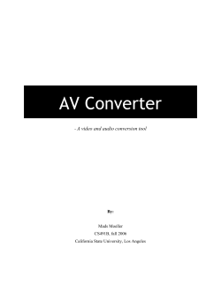 AV Switcher - csns - California State University, Los Angeles