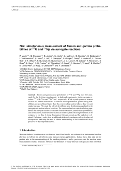 First simultaneous measurement of fission and gamma probabilities