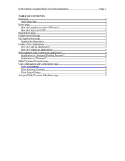 OAR User Manual