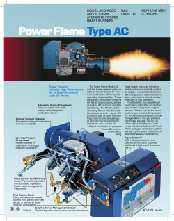 model aco/acgo air or steam atomizing forced draft burners gas light