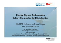 Energy Storage Technologies Battery Storage for Grid Stabilization