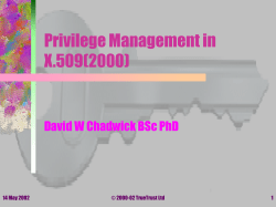 Attribute Certificates