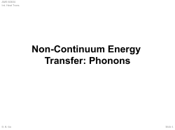 Non-Continuum Energy Transfer: Phonons