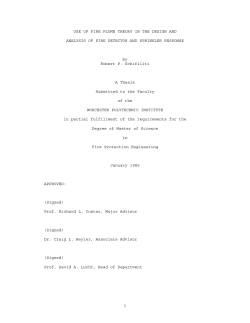 USE OF FIRE PLUME THEORY IN THE DESIGN AND