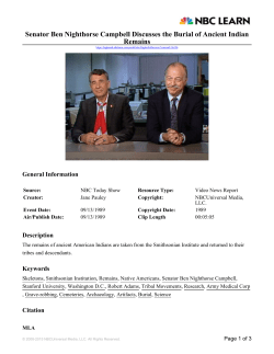 Senator Ben Nighthorse Campbell Discusses the