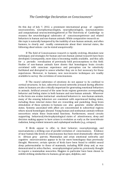 The Cambridge Declaration on Consciousness