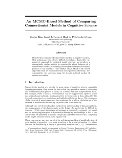 An MCMC-Based Method of Comparing Connectionist Models in