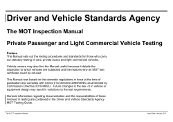 MOT inspection manual for class 3, 4, 5 and 7 vehicles