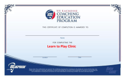 Learn to Play Clinic