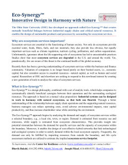 Eco-Synergy - Center for Resilience