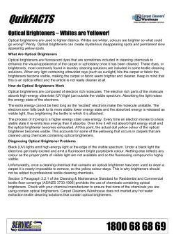 Optical Brighteners - Carpet Cleaners Warehouse