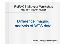 Difference imaging analysis of WTS data