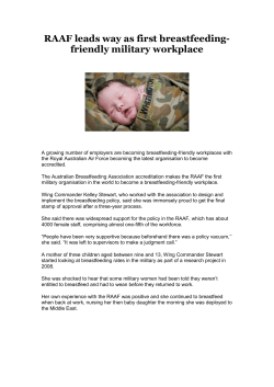 RAAF leads way as first breastfeeding