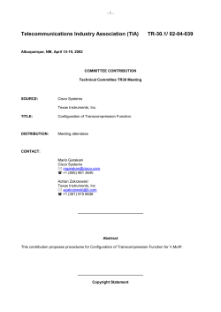 2 Transcompression Configuration for Scenarios 3c, 4, and 5