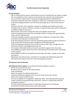 The Diversity Value Proposition - Associated Builders and Contractors
