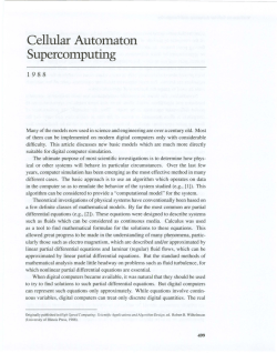 Cellular Automaton Supercomputing