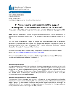 4 th Annual Singing and Supper Benefit to Support