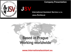 Company Presentation - JSV International Assistant Service