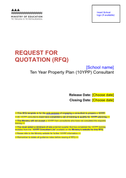 RFP Template for Purchases $100000 and over