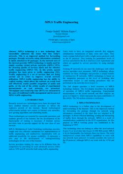 4.1. MPLS explicit traffic routing (first experiment)
