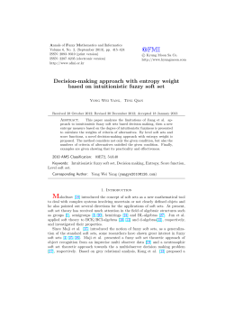 Decision-making approach with entropy weight based on