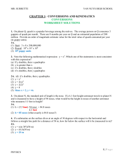 conversions worksheet solutions