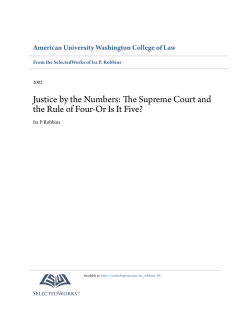 Justice by the Numbers: The Supreme Court and the Rule of Four