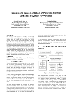 Design and Implementation of Pollution Control Embedded System