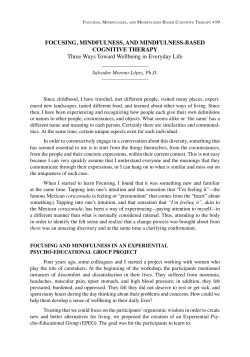 focusing, mindfulness, and mindfulness
