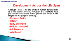 Stage Theories of Development