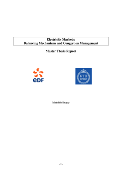 Electricity Markets: Balancing Mechanisms and