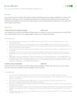 Sr. MTS Architect, PayPal/eBay 2005-2016