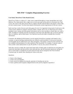 MIS 3510 * Complete Diagramming Exercise Case Study
