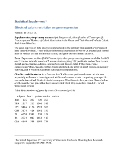 Effects of caloric restriction on gene expression