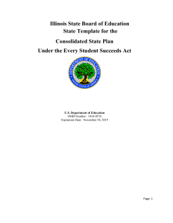 Illinois State Board of Education State Template for the Consolidated