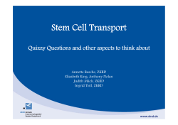 Stem Cell Transport