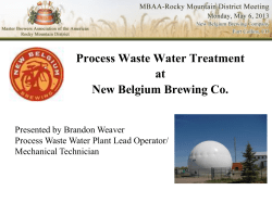 New Belgium Process Water Treatment Project Status