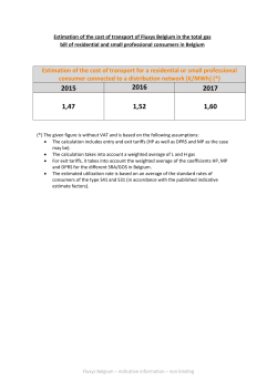 Estimation of the cost of transport for a residential or small