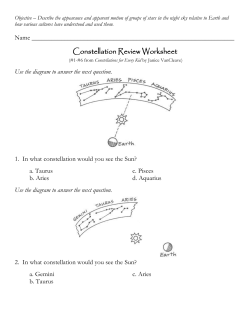 Constellation Review Worksheet &ndash; Key