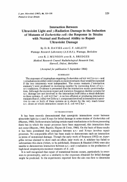 Interaction Between Ultraviolet Light and y-Radiation