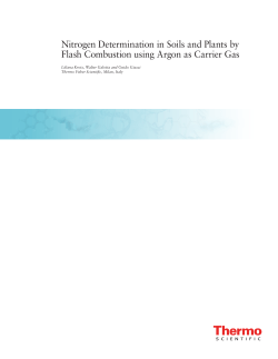 Nitrogen Determination in Soils and Plants by Flash Combustion