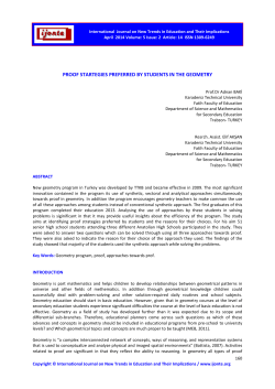 proof startegies preferred by students in the geometry